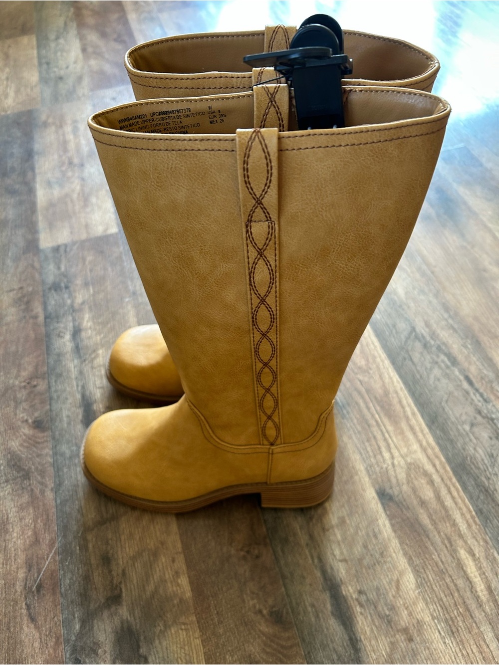 NWT No Boundaries Women's Tan Pull-On Western Mid-Calf Boots Sz 8W - Picture 3 of 6